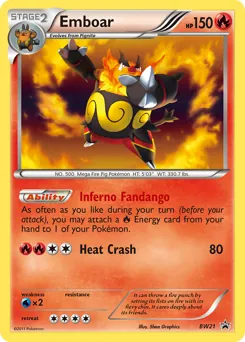 BW Black Star Promos Emboar Pokémon card